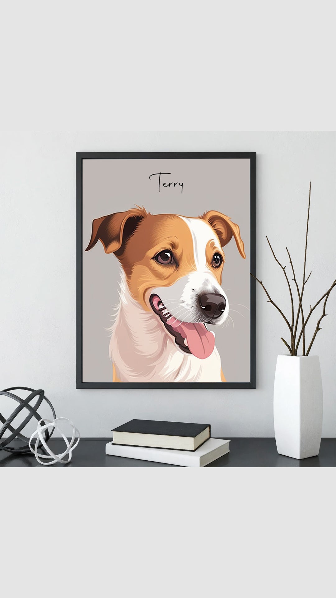 🐶 Custom Pet Illustration from Your Photo – Personalized Digital Portrait