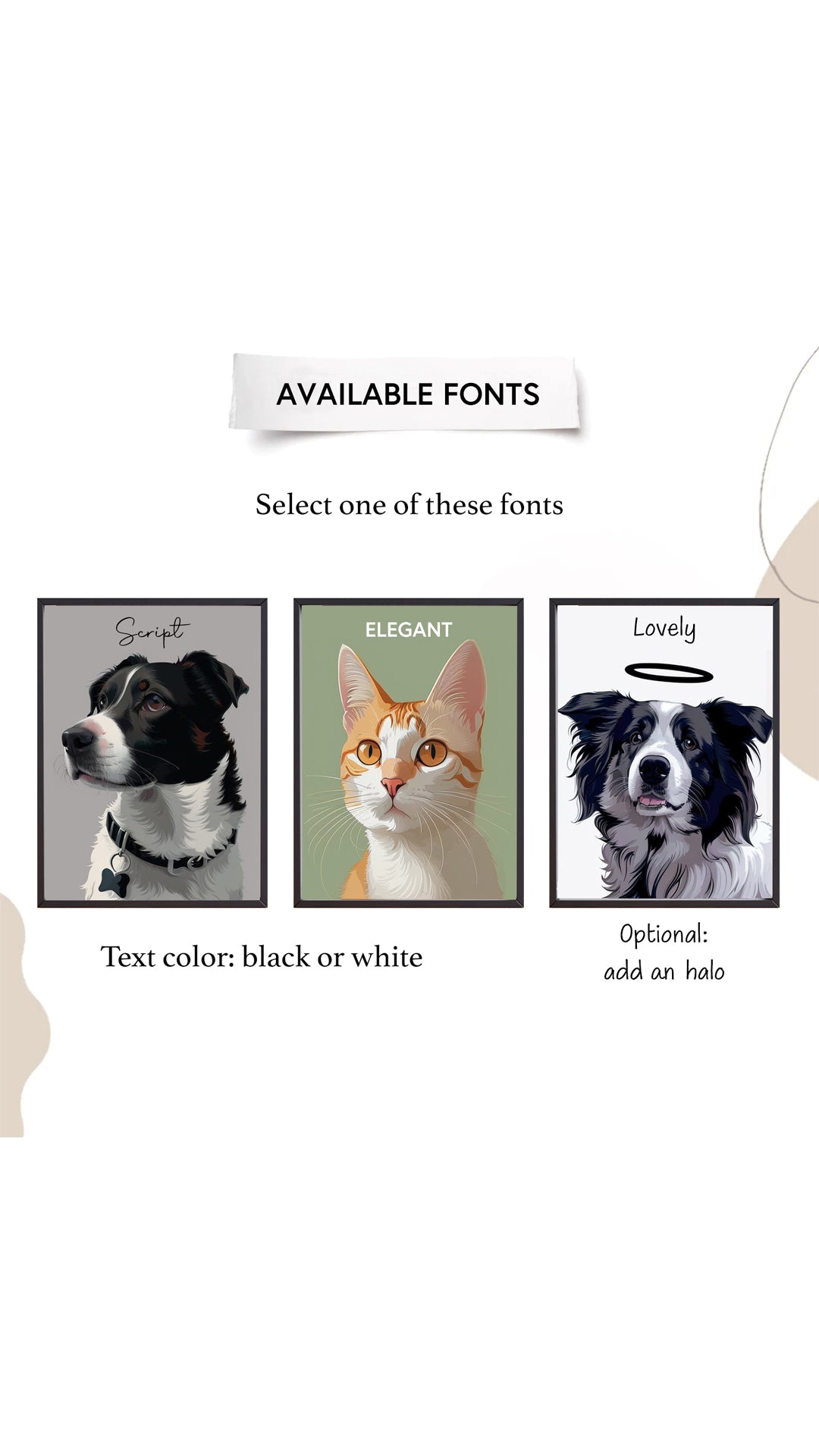 🐶 Custom Pet Illustration from Your Photo – Personalized Digital Portrait