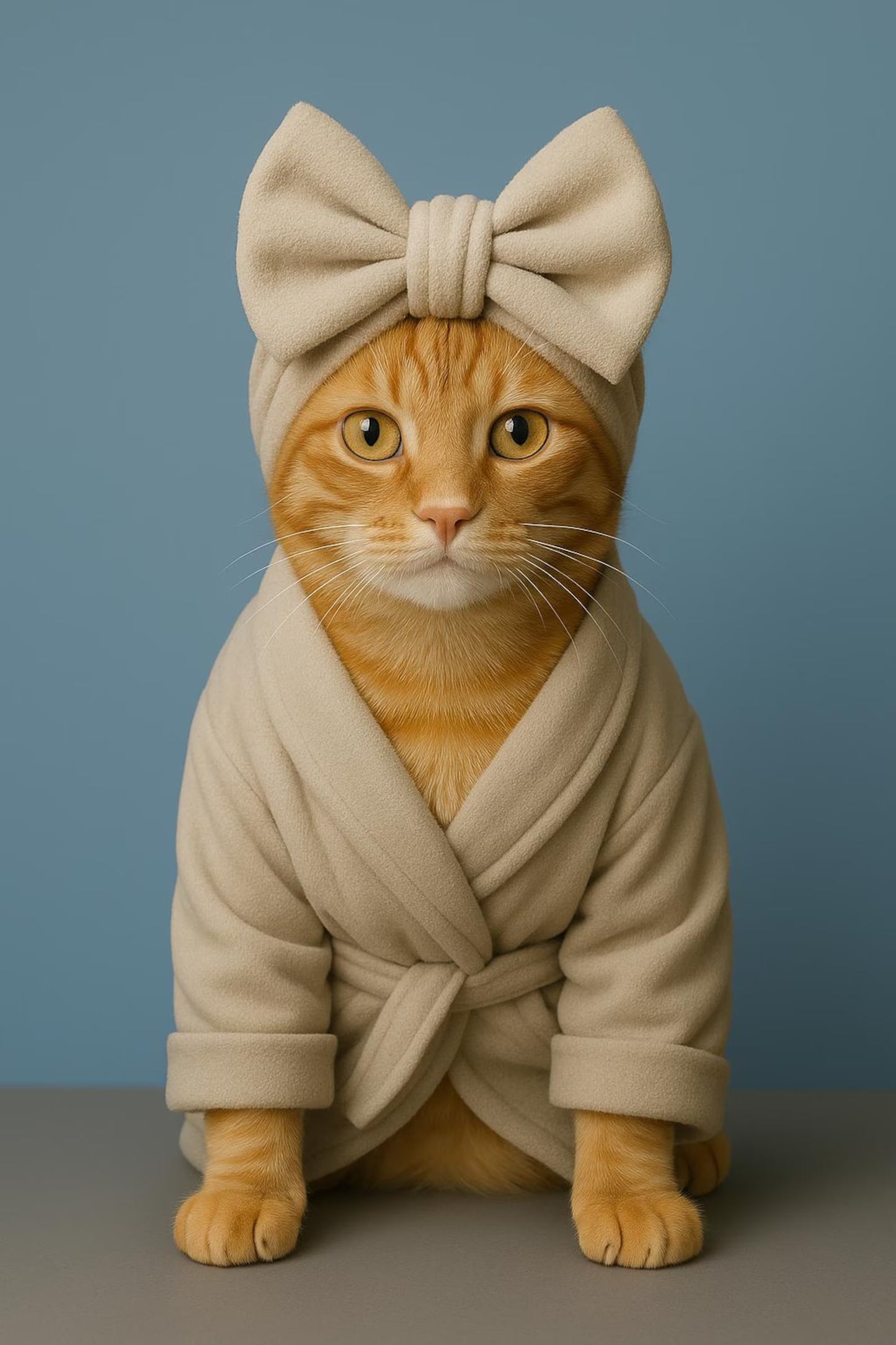 🛁 Custom Pet Portrait in the Bathroom – Funny Digital Pet Art