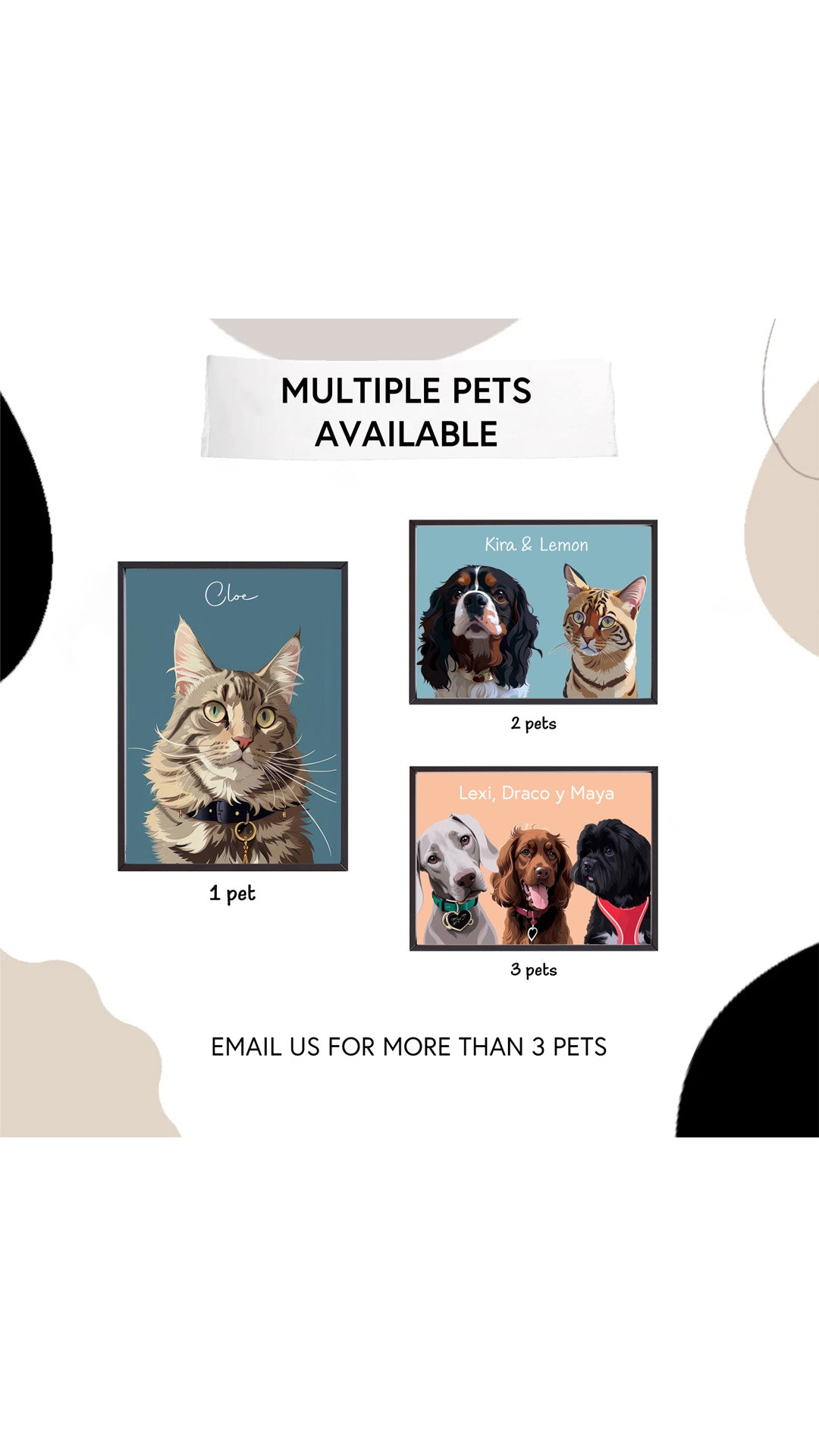 🐶 Custom Pet Illustration from Your Photo – Personalized Digital Portrait
