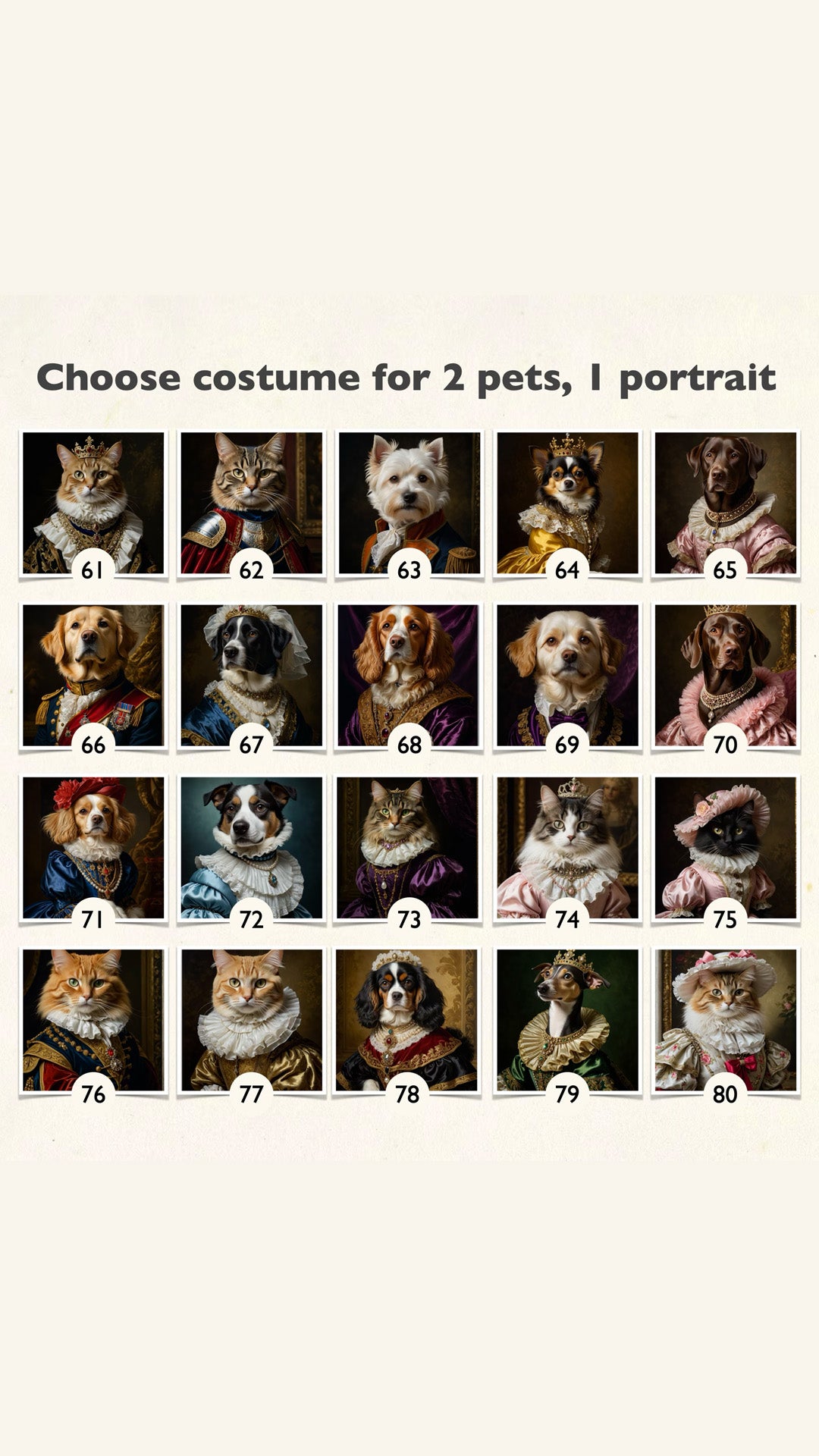 đ Custom Royal Pet Portrait â Renaissance Style Digital Artwork