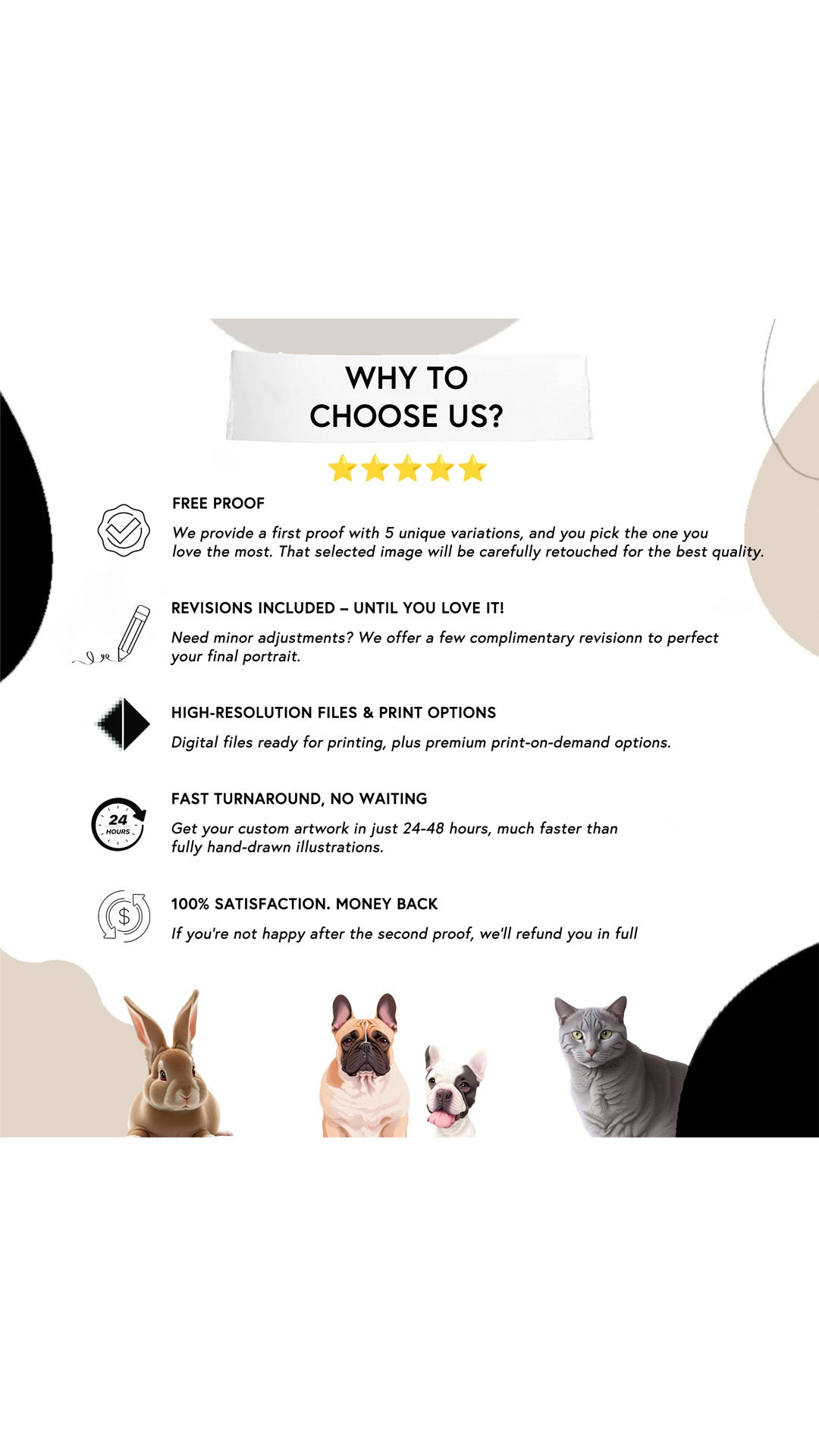 🐶 Custom Pet Illustration from Your Photo – Personalized Digital Portrait