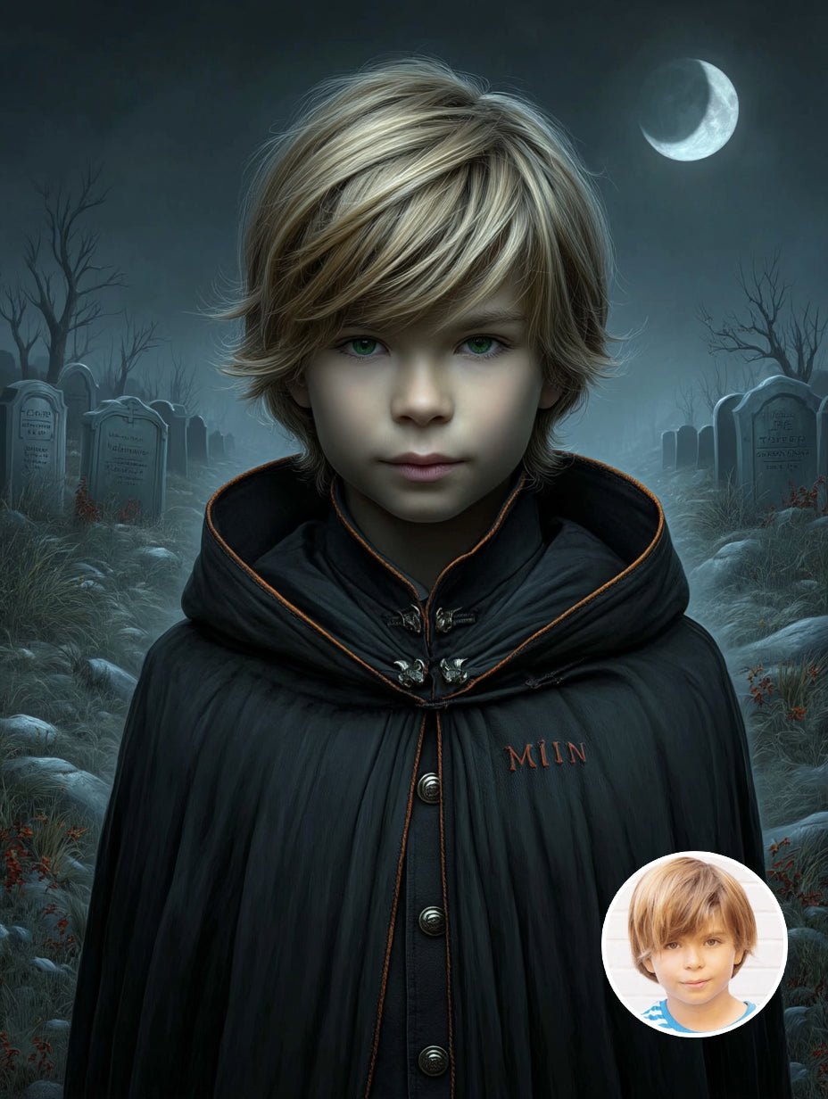 🎃 Custom Halloween Portrait from Your Photo – Vampire, Witch, Zombie, or Ghost 🕸️