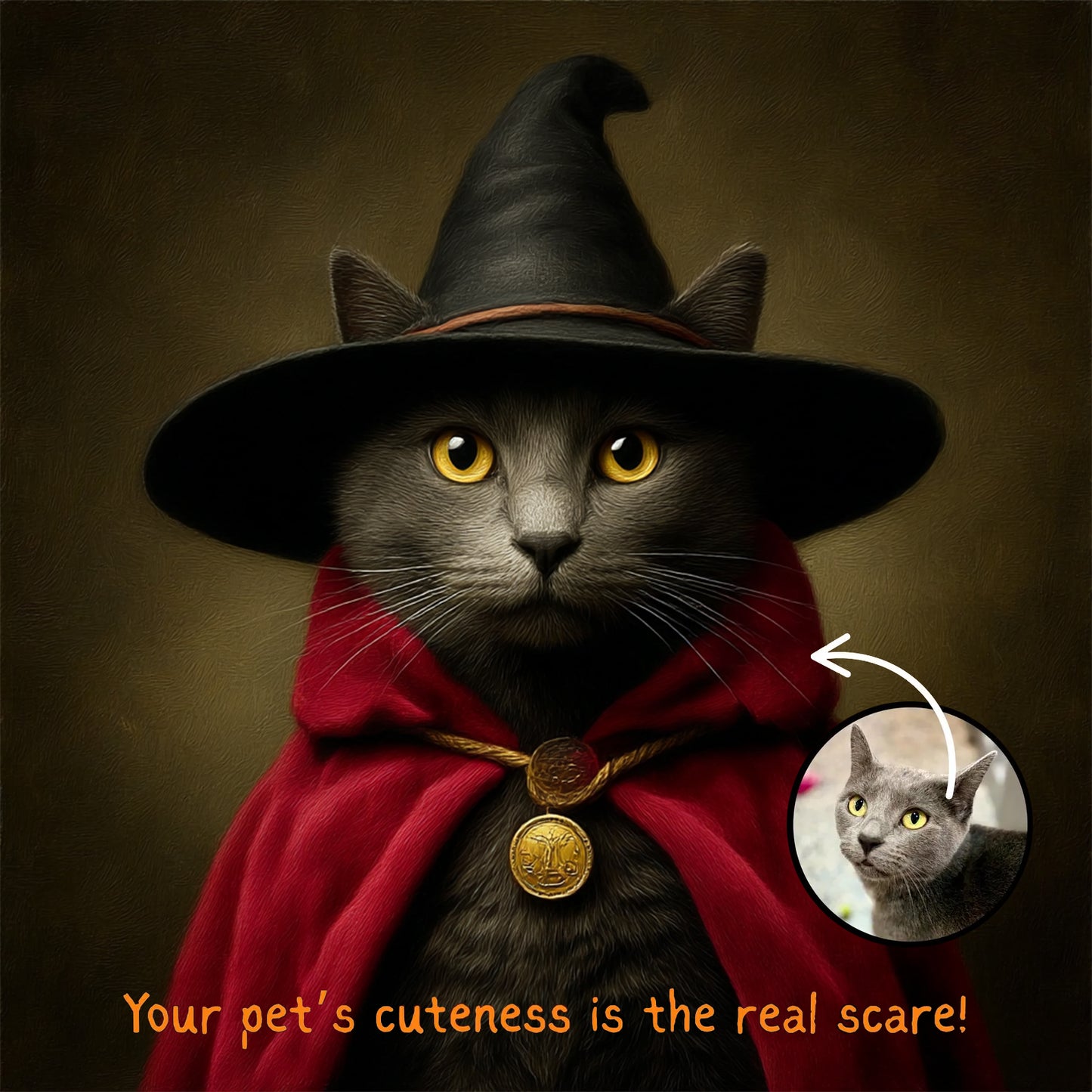🎃 Custom Halloween Pet Portrait – Witchy, Spooky & Adorably Unique 👻
