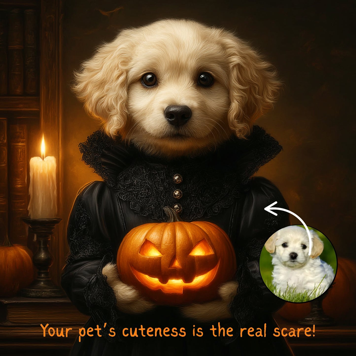🎃 Custom Halloween Pet Portrait – Witchy, Spooky & Adorably Unique 👻