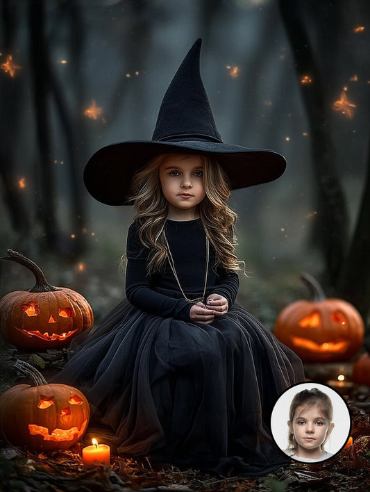 🎃 Custom Halloween Portrait from Your Photo – Vampire, Witch, Zombie, or Ghost 🕸️