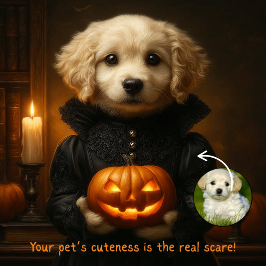 🎃 Custom Halloween Pet Portrait – Witchy, Spooky & Adorably Unique 👻