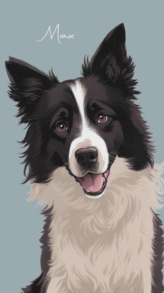🐶 Custom Pet Illustration from Your Photo – Personalized Digital Portrait
